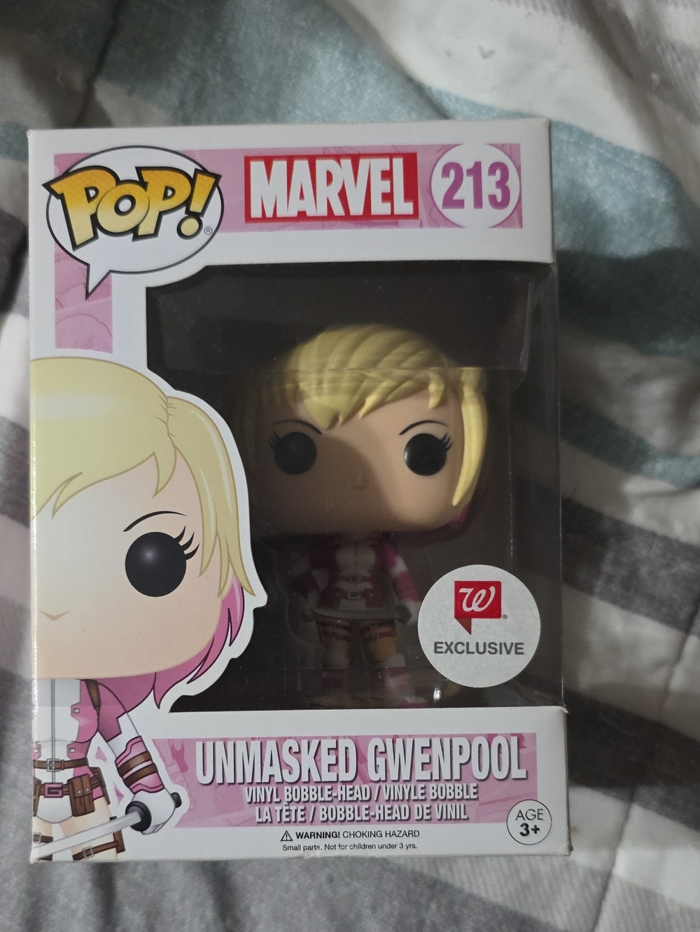 MARVEL Unmasked Gwenpool Pop! Vinyl Figure - Pink, Blonde